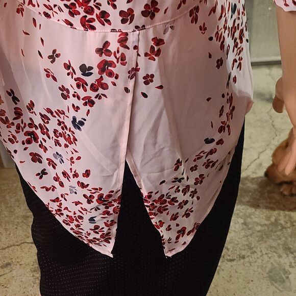 Candies Light Pink Long Sleeve Floral Button Up - Picture 5 of 8